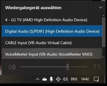 Reihenfolge der Audiogeräte im Soundmenü Ändern?