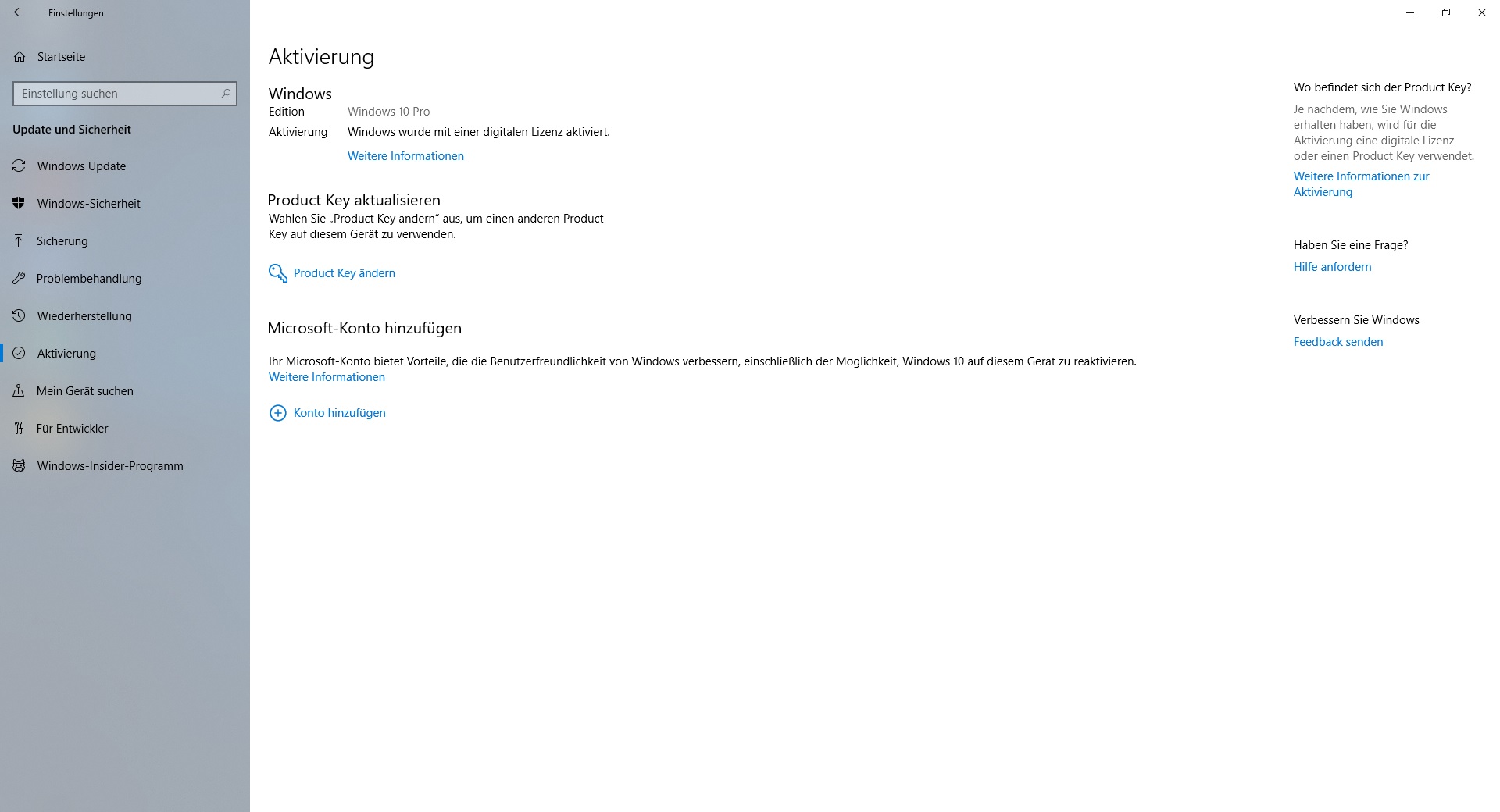 Aktivierung von Windows 10 Pro Upgrade-Version (von einer 8.1 Pro Retail Version) ist nicht...