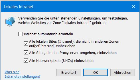 Eingabe von reinen IP-Adressen funktioniert im Edge nicht wie erwartet