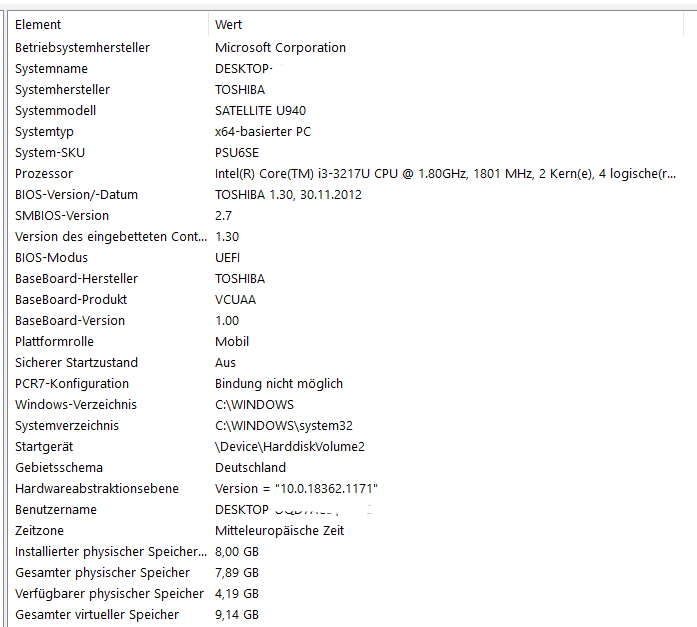 Laptop extrem langsam, ständig 'keine Rückmeldung' und im Taskmanager ->...