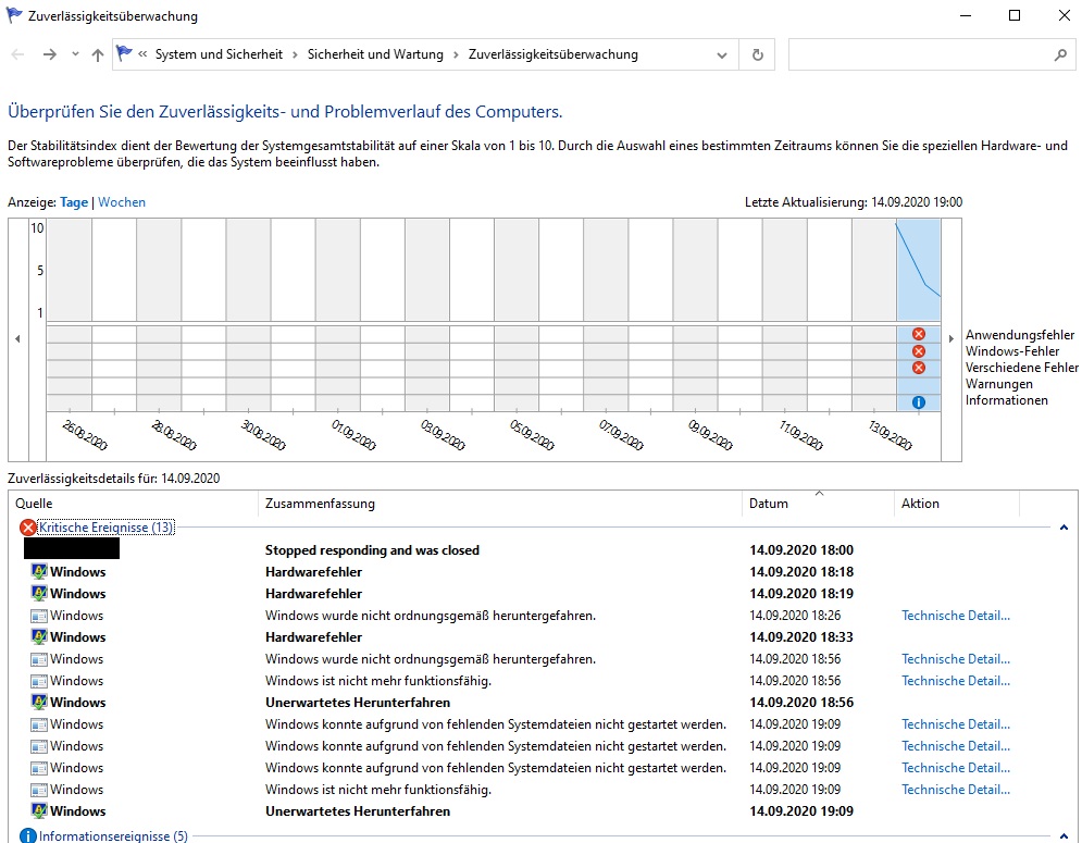 Freeze beim Hochfahren / Automatisch Neustart  dxgkrnl.sys 0X3b  [Windows 10]