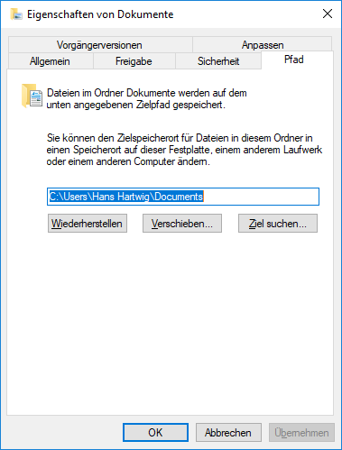 Systemordner "Bilder" und "Dokumente" lassen sich nicht mehr getrennt verwalten