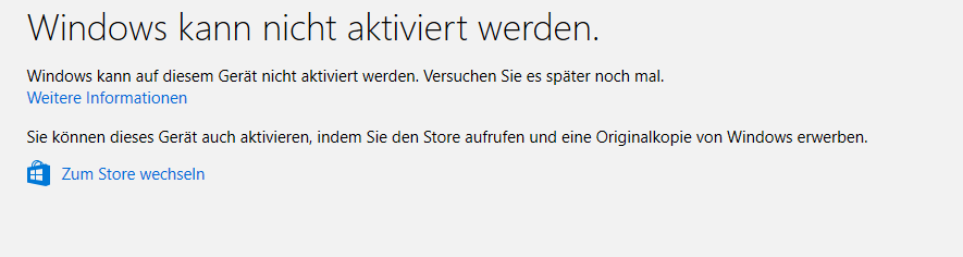 Windows Reaktivierung nach (inzwischen drittem) Hardwarewechsel auf einmal nicht mehr möglich.