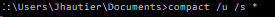 Command line compact not working?