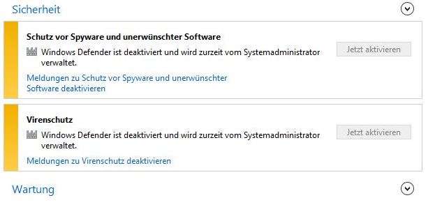 Windows Defender ist deaktiviert - wie kann ich diesen aktivieren ?