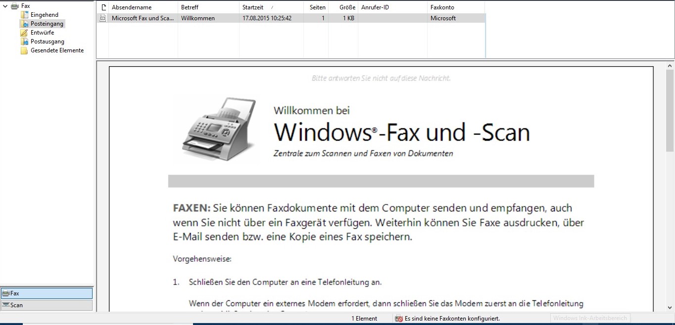 Scannen in Windows 10