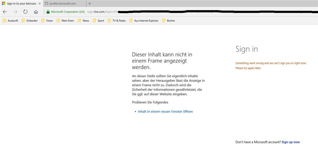 Microsoft Store via Edge nicht abrufbar