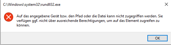 Win 10 keine Rechte um Bildschirmschoner zu ändern