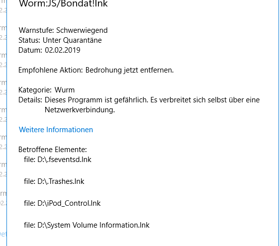 Virus von Stick und I-Pod entfernen