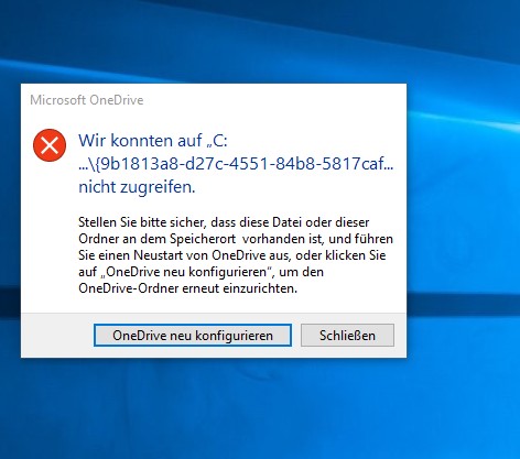 Onedrive funktioniert nicht