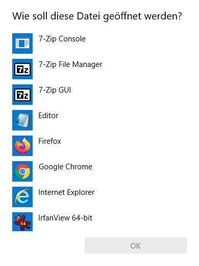 Windows 10 "Wie soll diese datei geöffnet werden"
