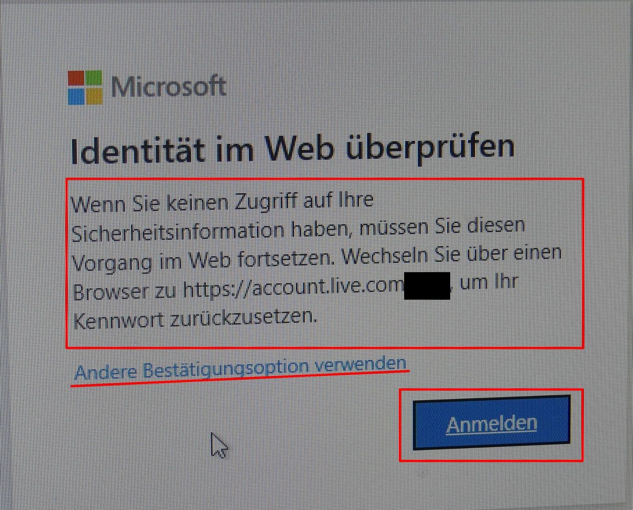 "Falsches" Systemkennwort