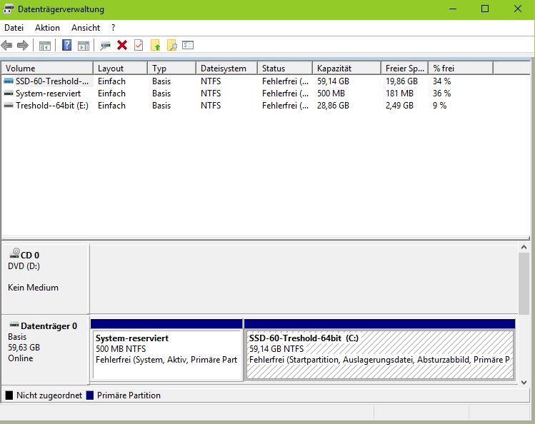 Windows 10 - Disk Partition vergrößern