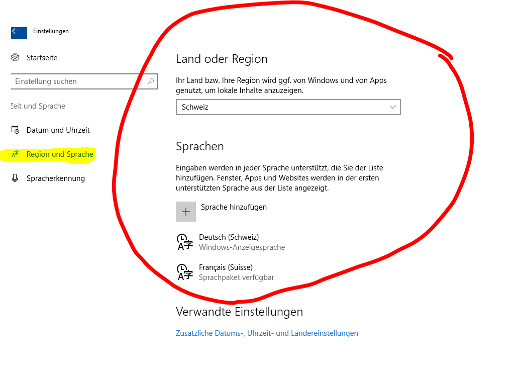 Windows 10 Wie wechsle ich die Sprache