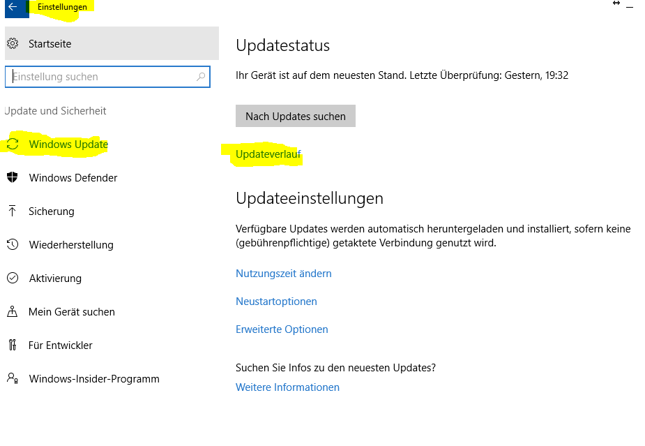 neuestes update hängt bei 80% Installation