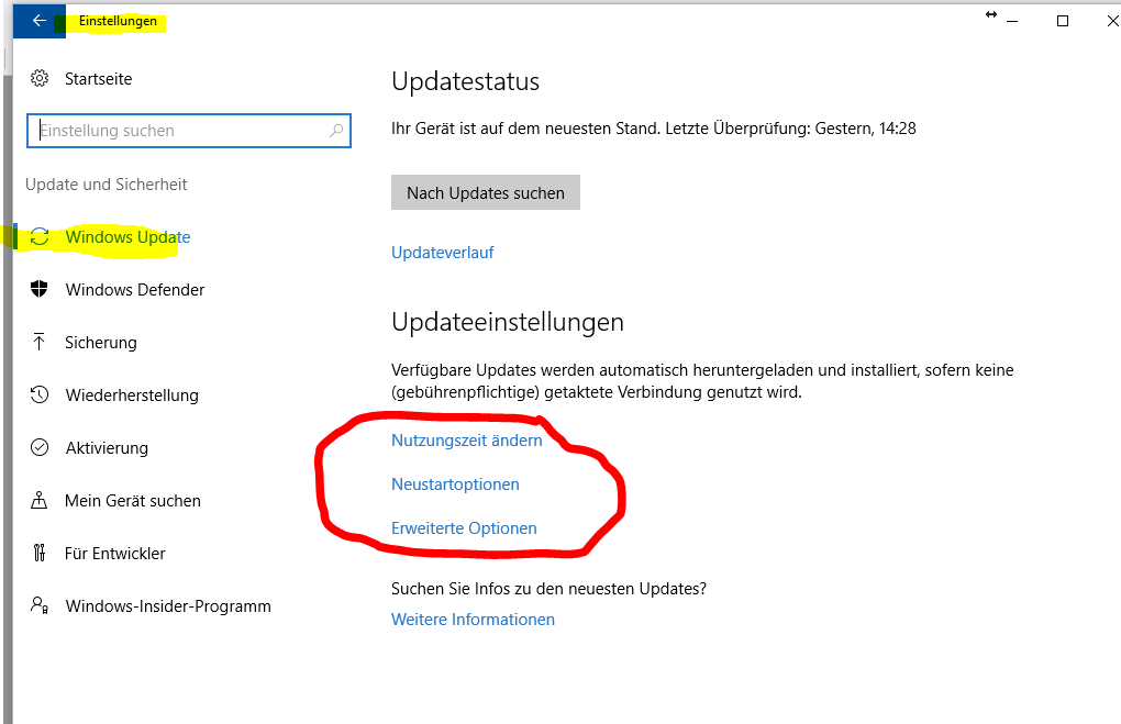 Wie die automatischen updates innerhalb von Win10 verhindern?