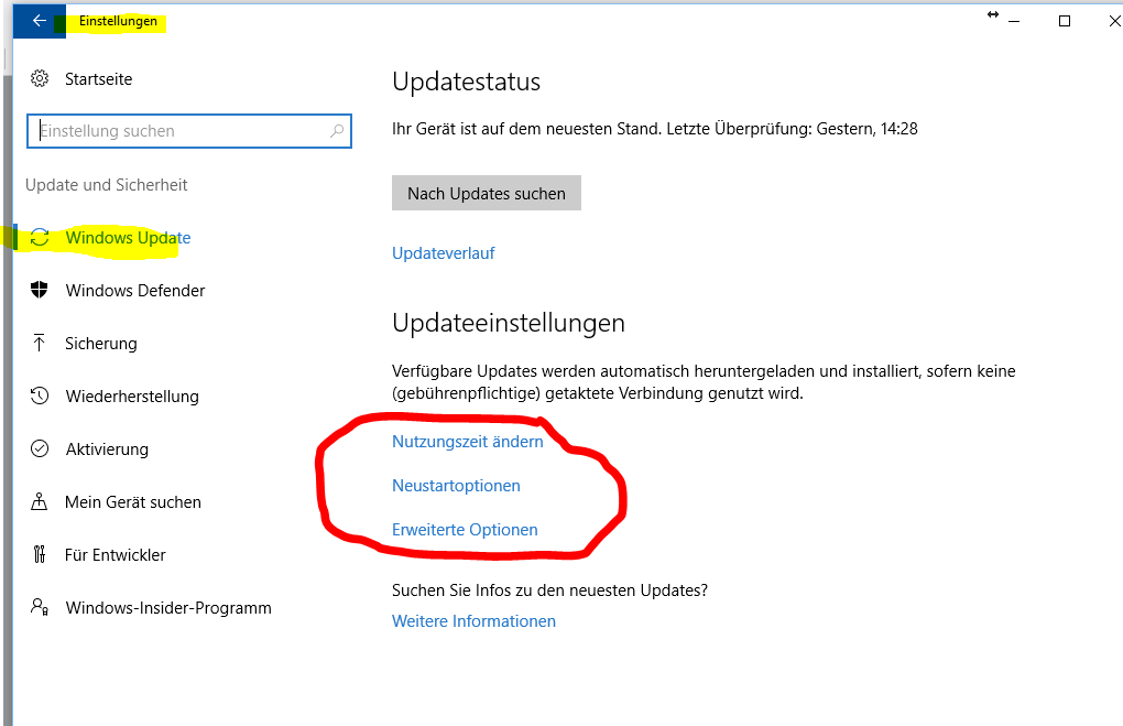 Windows 10 nach Update in Endlosschleife zwischen Wiederherstellung und Update abschliessen...