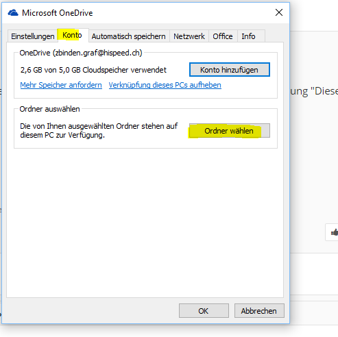 OneDrive "Dieser Ordner ist leer"