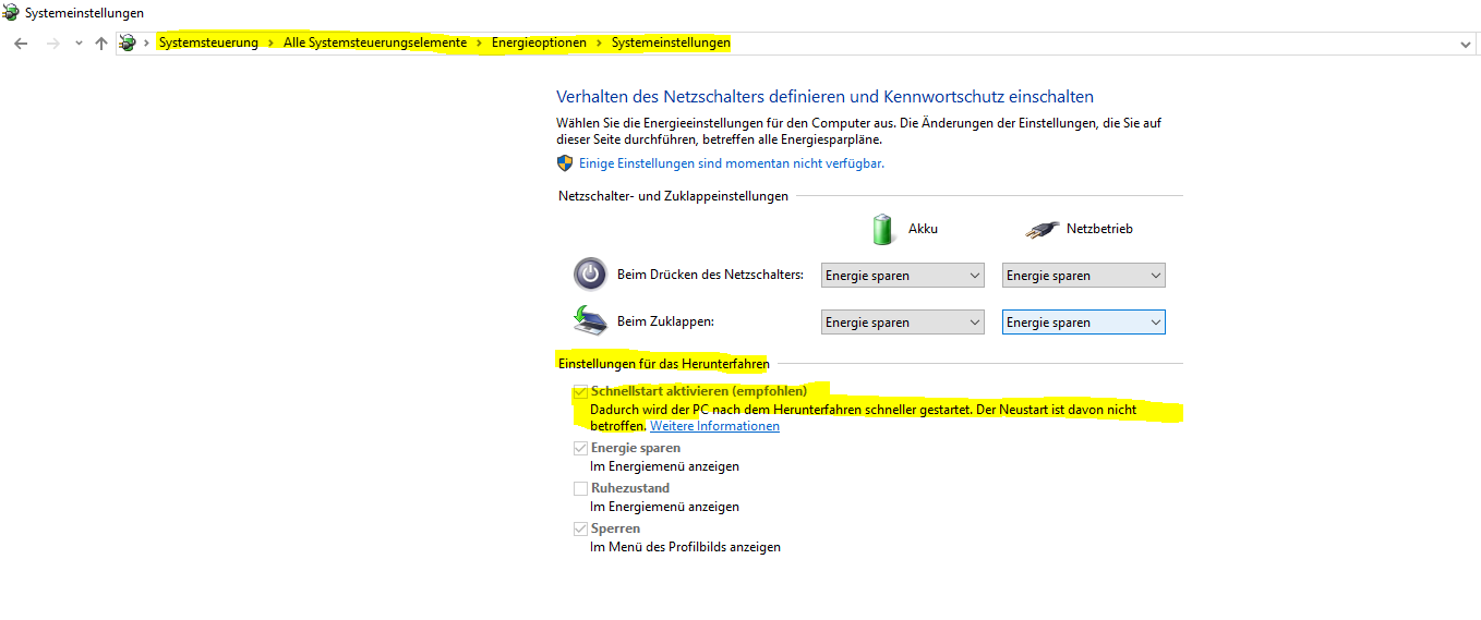 Win10pro Ab- und Anmeldung des Rechners benötigt jeweils mehr als 10 Minuten
