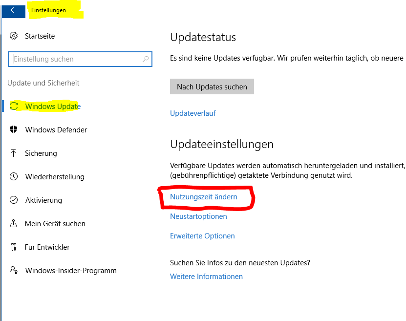 Windows 10 auf mobilem Gerät von Updates abhalten (nur im Heimnetzwerk erlauben)