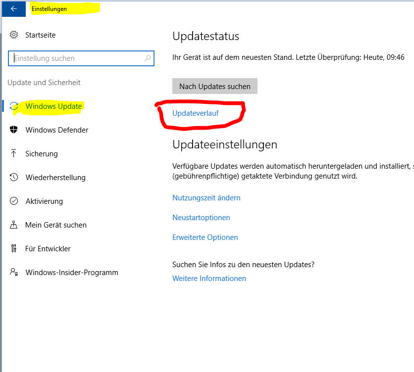 Windows Update Schlägt Fehl