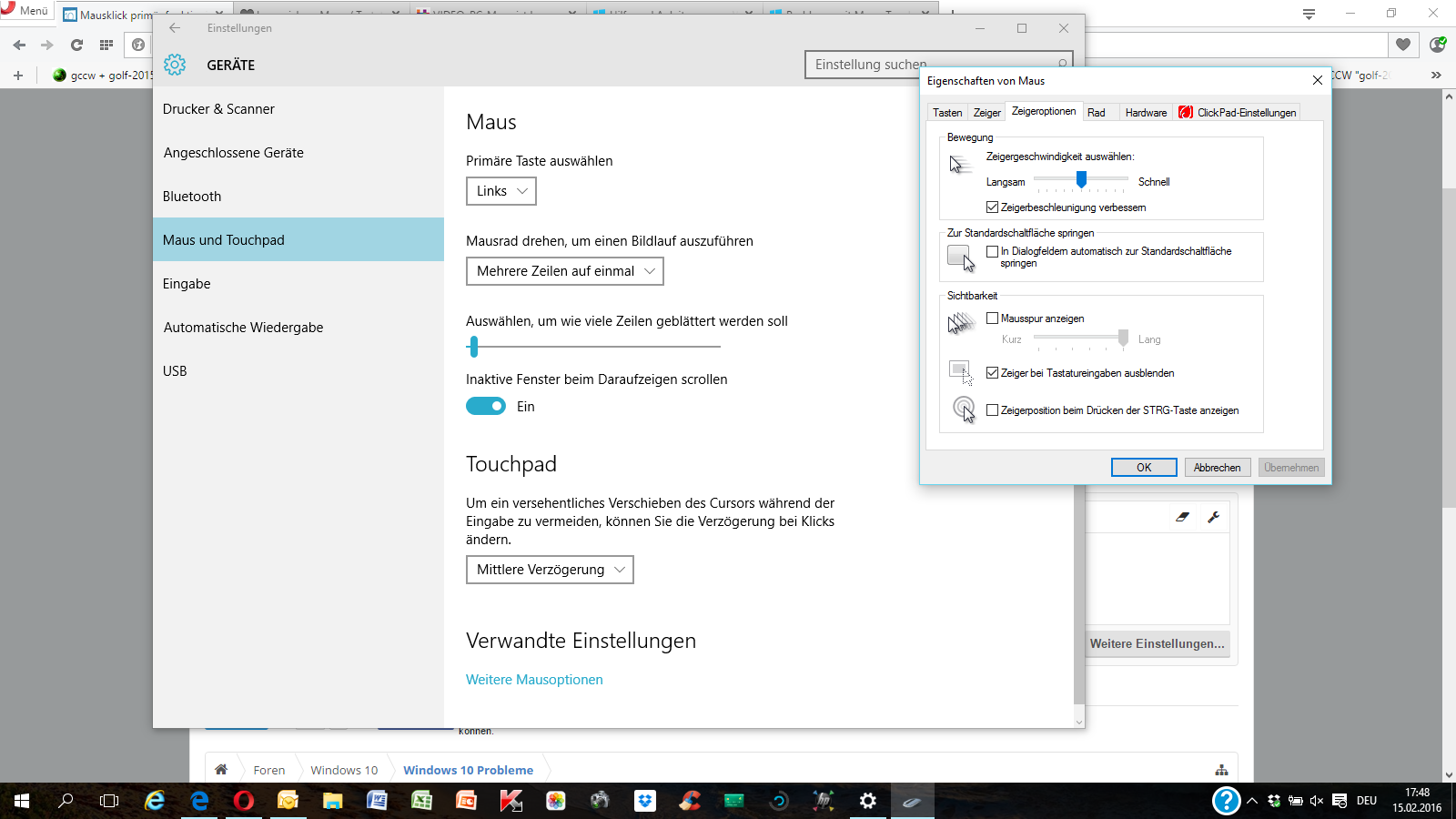 Mausklick primär funktioniert in Windows 10 nicht mehr