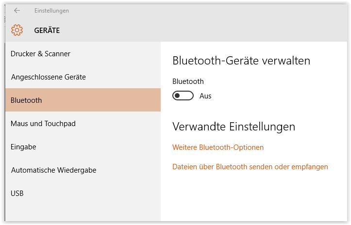 Bluetooth für meinen Drucker