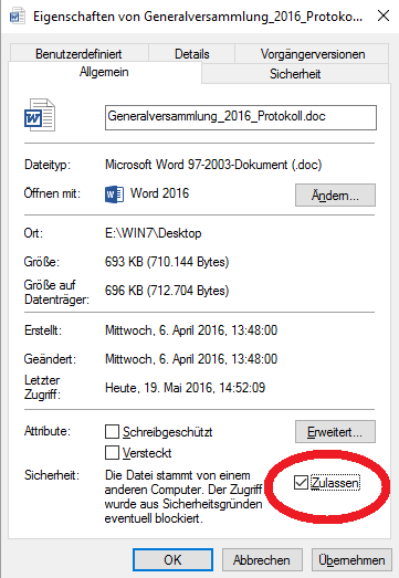 Excel 2016 erscheint nicht als Standardapp?