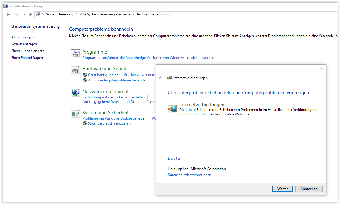 erforderlichen Windows Sockets-Registrierungseinträge