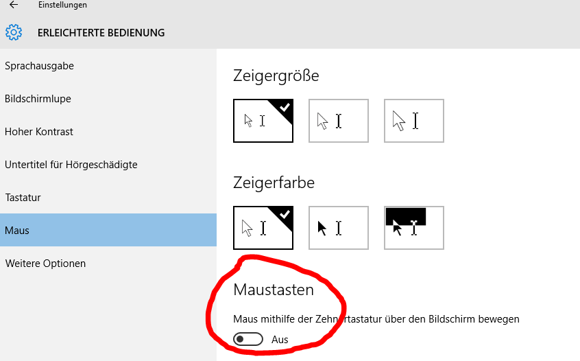 Ziferntaten auf der rechten Seiten funktionieren nicht