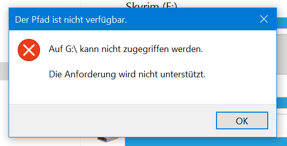 Nach Anniversary Update sind verschiedene externe Platten und Sticks nicht mehr lesbar.