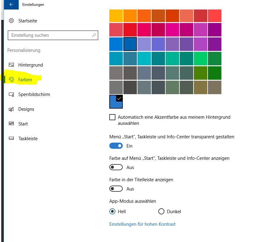 windows 10 Startmenü graue Umrandung