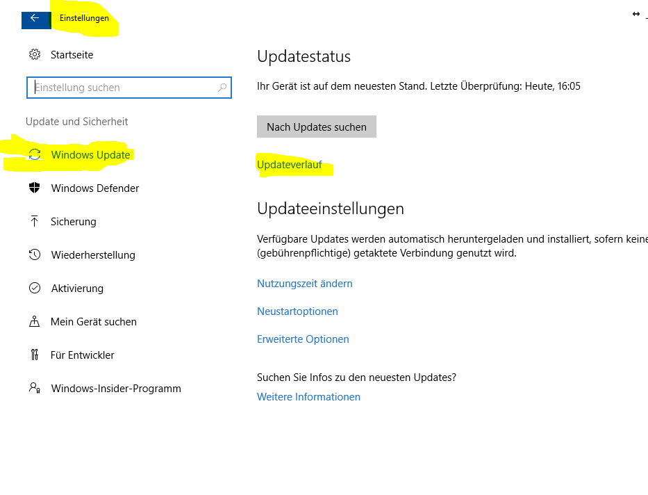 Windows 10 Anniversary update hängt