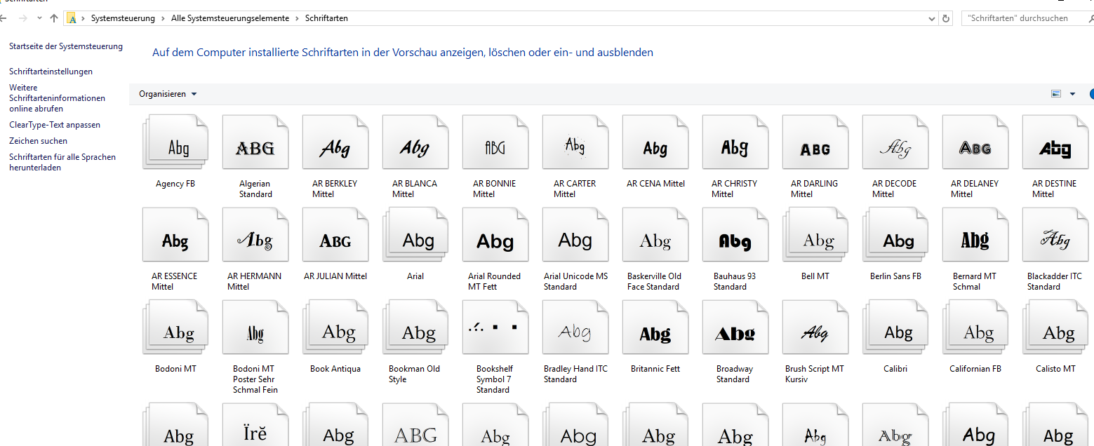 Schrift am Computer ändern (Art und Größe)