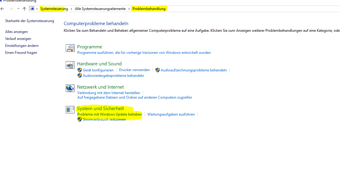 Updateprobleme
