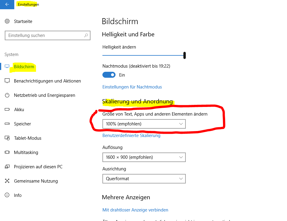 Wie kann ich Schrift und Symbole auf dem BS etwas vergrößern? Vor dem letzten Update von...