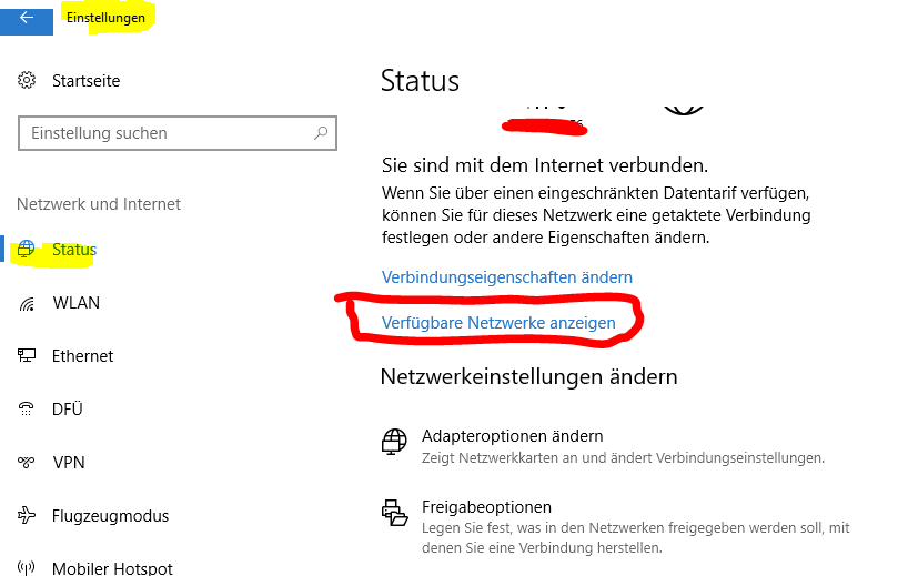 Windows  zeigt keine WLAN Netze an