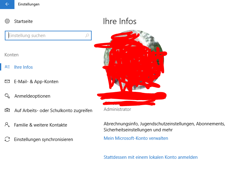 verbindung zum persönlichen microsoft-konto wiederherstellen