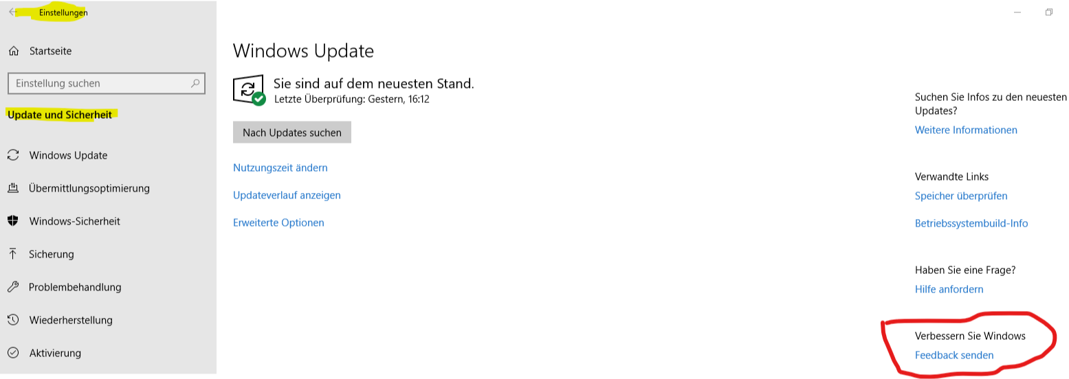Updates werden aufgezwungen