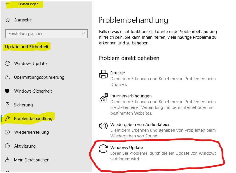 Nach Update (wahrscheinlich KB4465417) schwerwiegende Windows-Probleme