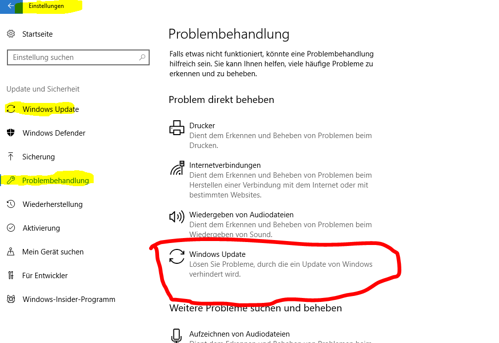 mein Win10 Rechner installiert keine Updates mehr, woran kann das liegen?