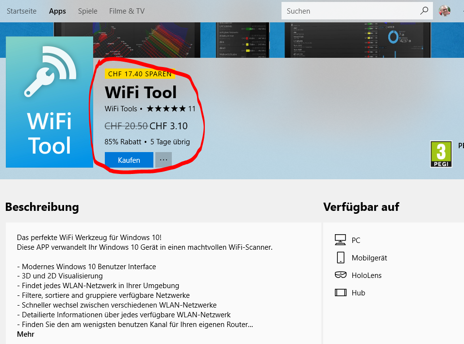 WLAN Tool von Microsoft umsonst