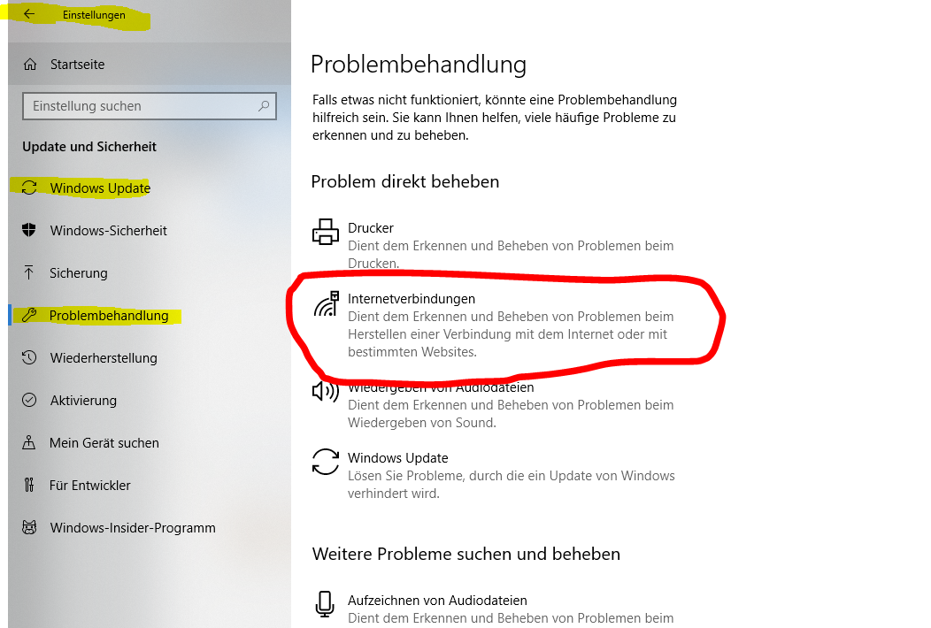Internetverbindung?