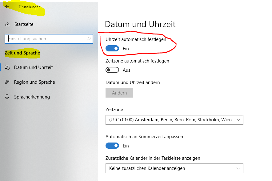 Mein PC verliert jeden Tag die Uhrzeit (W10)
