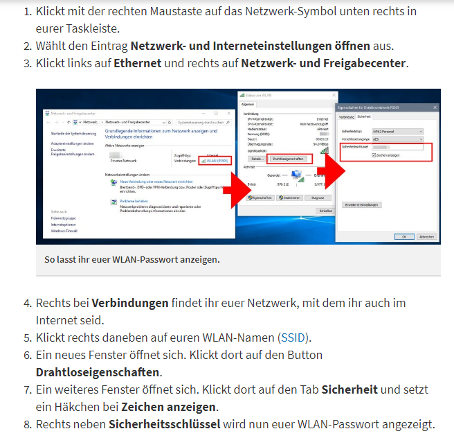 WLAN-Passwort