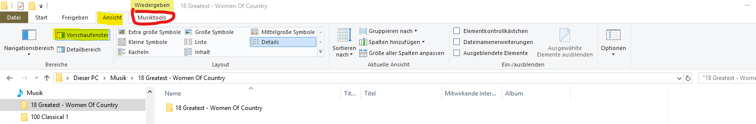 Vorschaufenster funktioniert jetzt nicht mehr, da steht: Es ist keine Vorschau verfügbar