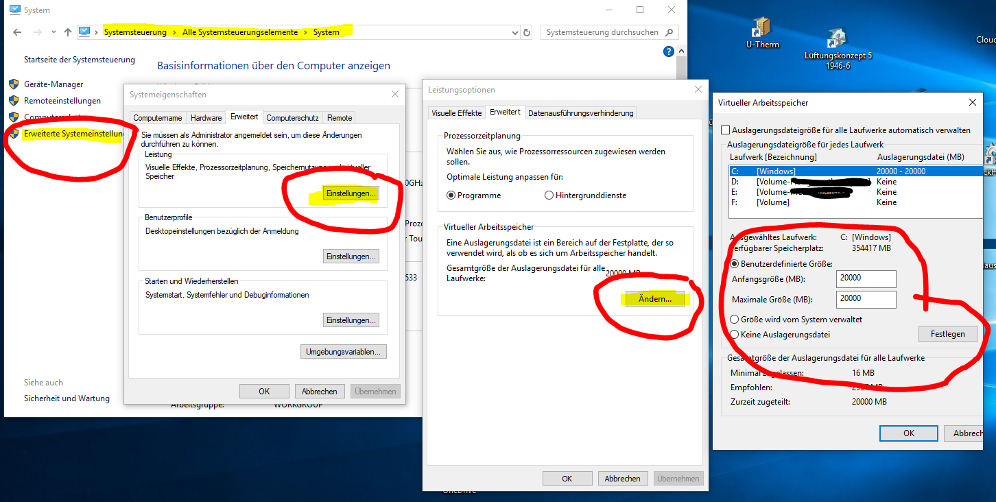 pagefile Größe ändern  ?