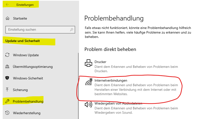 Internet Verbindungs Abbrüche