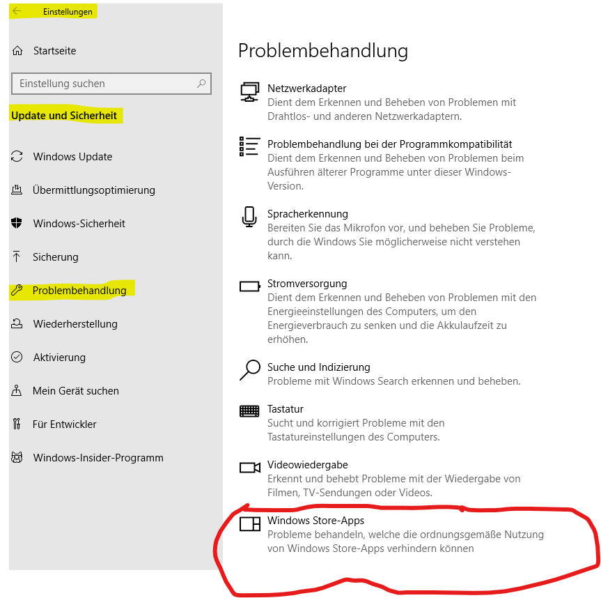 Keine Windows 10 App funktioniert mehr