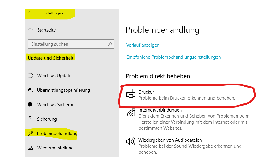Drucker wir nicht als Drucker anerkannt nach Windows Upgrade?